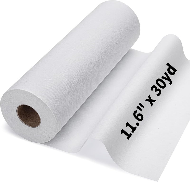 JUPEAN Medium Weight Interfacing Fabric for Sewing: White 11.6" x 30yd Iron On Non-Woven Fusible Interfacing Single-Sided Fusible Interfacing for Sewing DIY Craft Quilting - Image 1